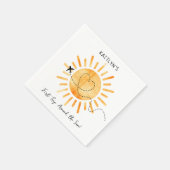 First Trip のまわりに The Sunの誕生日 スタンダードカクテルナプキン (角)