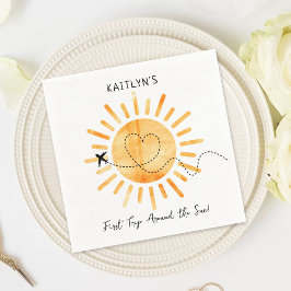 First Trip のまわりに The Sunの誕生日 スタンダードカクテルナプキン