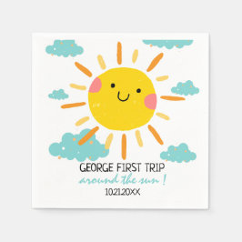 First Trip のまわりに The Sunの誕生日 スタンダードカクテルナプキン