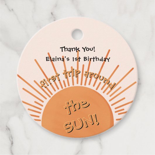 First Trip のまわりに The Sunの誕生日 フェイバータグ (正面)