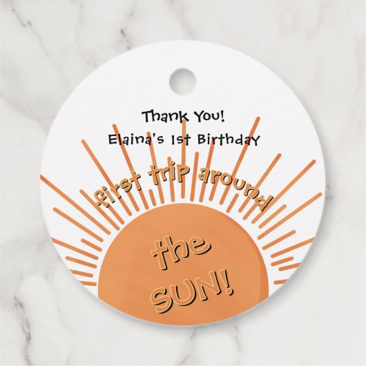 First Trip のまわりに The Sunの誕生日 フェイバータグ (裏面)