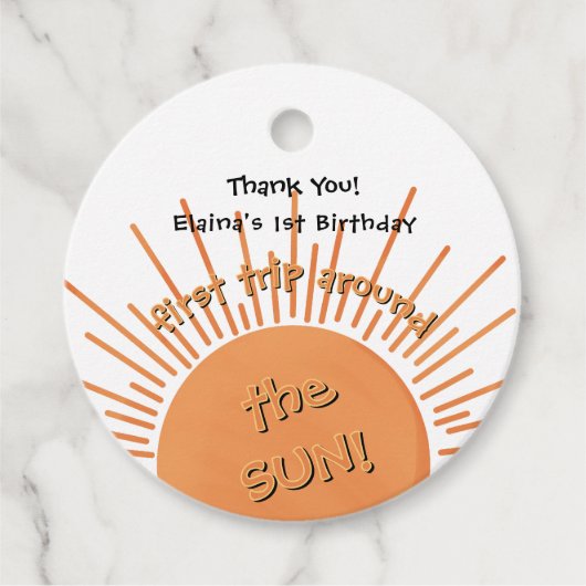 First Trip のまわりに The Sunの誕生日 フェイバータグ (正面)