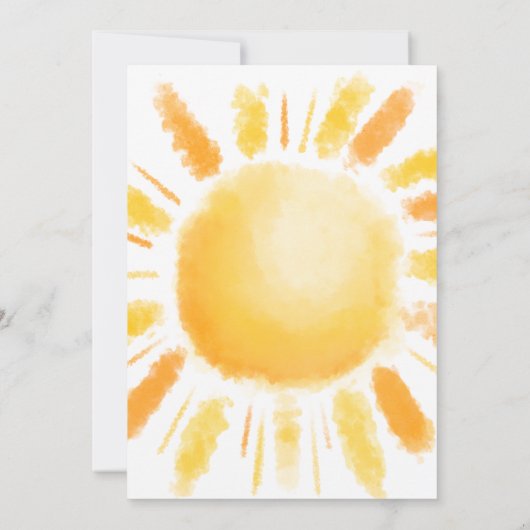 First Trip のまわりに The Sunの誕生日 招待状 (裏面)