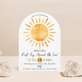 First Trip のまわりに The Sunの誕生日 招待状