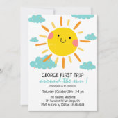 First Trip のまわりに The Sunの誕生日 招待状 (正面)