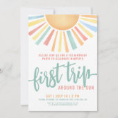 First Trip のまわりに The Sunの誕生日 招待状 (正面)