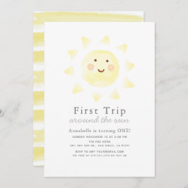 First Trip のまわりに The Sunの誕生日 招待状