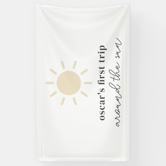 First Trip のまわりに The Sunの誕生日 横断幕 (縦)