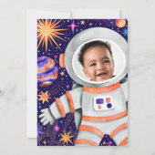 First Trip のまわりに The Sun宇宙宇宙飛行士写真 招待状 (裏面)