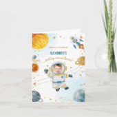 First Trip のまわりに the Sun宇宙誕生日写真 招待状 (正面)