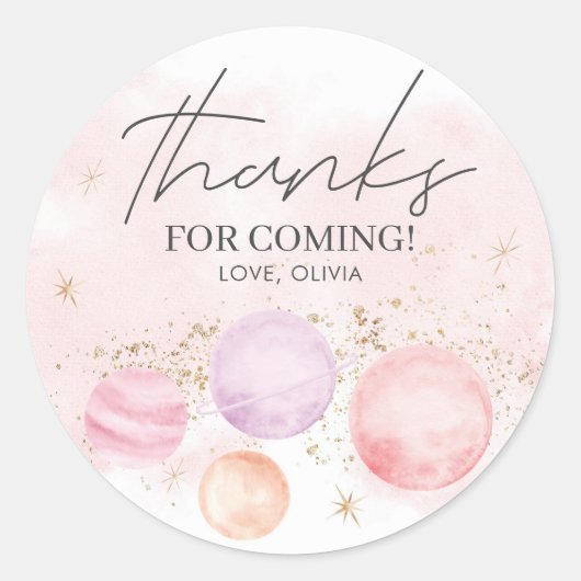 First Trip のまわりに The Sun誕生日のステッカーラベル ラウンドシール (正面)