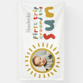 First Trip のまわりに The Sun誕生日写真サイン 横断幕 (縦)
