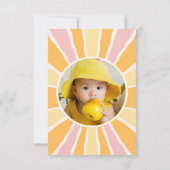 First Trip のまわりに the Sun誕生日Girl写真 サンキューカード (裏面)