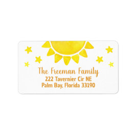 First Trip のまわりに The Sun 1st Birthday Address ラベル