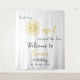 First Trip のまわりに The Sun 1st Birthday Backdrop タペストリー