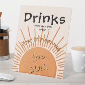 First Trip のまわりに The Sun 1st Birthday Drinks Sign 台座サイン (インサイチュ)