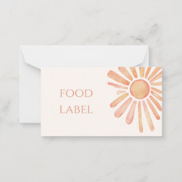 First Trip のまわりに The Sun 1st Birthday Food Label ノートカード