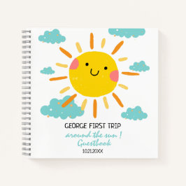 First Trip のまわりに The Sun 1st Birthday Guestbook ノートブック