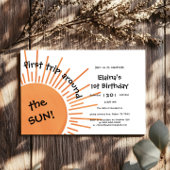 First Trip のまわりに The Sun 1st Birthday Horizontal 招待状