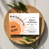 First Trip のまわりに The Sun 1st Birthday Horizontal 招待状