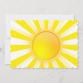 First Trip のまわりに The Sun 1st Birthday Photo 招待状 (裏面)