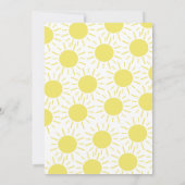 First Trip のまわりに The Sun 1st Birthday Photo 招待状 (裏面)