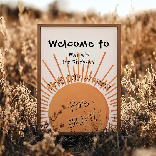 First Trip のまわりに The Sun 1st Birthday Welcome ポスター