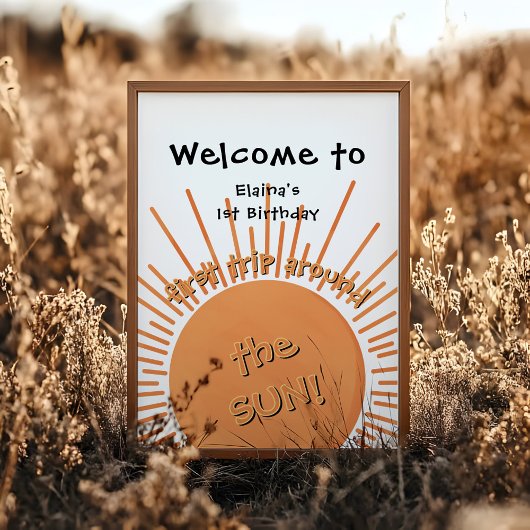 First Trip のまわりに The Sun 1st Birthday Welcome ポスター