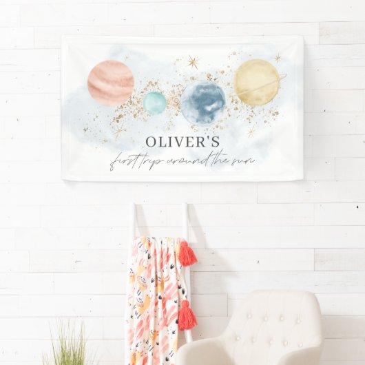 First Trip のまわりに The Sun Banner Backdrop 横断幕 (インサイチュ)