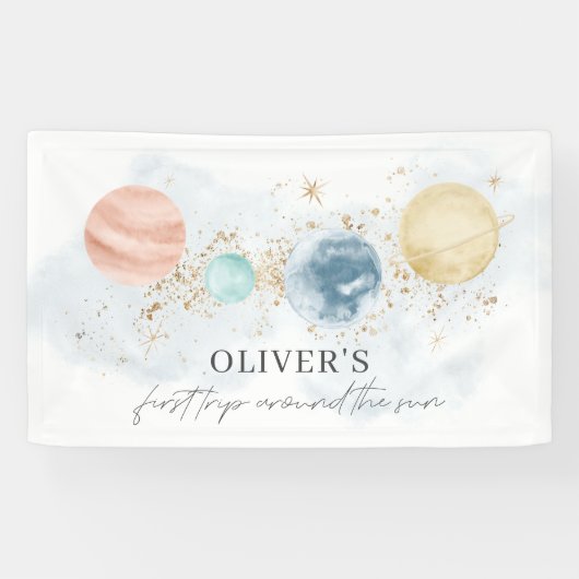 First Trip のまわりに The Sun Banner Backdrop 横断幕 (横)