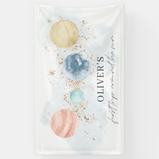 First Trip のまわりに The Sun Banner Backdrop 横断幕 (縦)