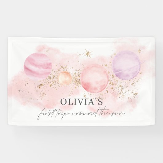 First Trip のまわりに The Sun Banner Backdrop 横断幕 (横)