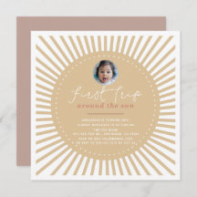 First Trip のまわりに The Sun Boho Photo 1st Birthday