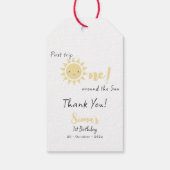First Trip のまわりに The Sun Cute 1st Birthday ギフトタグ (裏面)