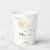 First Trip のまわりに The Sun Cute 1st Birthday 紙コップ (裏面)