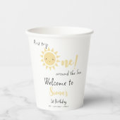 First Trip のまわりに The Sun Cute 1st Birthday 紙コップ (正面)