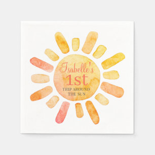 First Trip のまわりに The Sun First Birthday Party スタンダードカクテルナプキン