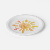 First Trip のまわりに The Sun First Birthday Party ペーパープレート (アングル)