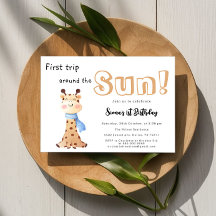 First Trip のまわりに The Sun Giraffe 1st Birthday