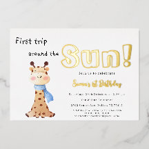 First Trip のまわりに The Sun Giraffe 1st Birthday