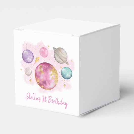 First Trip のまわりに the Sun Girls誕生日パーティー フェイバーボックス (正面サイド)