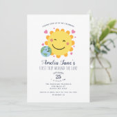 First Trip のまわりに The Sun Kids 1st Birthday 招待状 (スタンド正面)