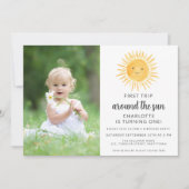 First Trip のまわりに The Sun Photo Birthday Party 招待状 (正面)