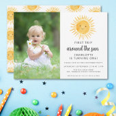 First Trip のまわりに The Sun Photo Birthday Party 招待状