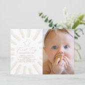 First Trip のまわりに The Sun Photo Boho誕生日1日 招待状 (スタンド正面)