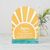 First Trip のまわりに the Sun - Sunshine 1st誕生日 招待状 (スタンド正面)
