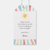 First Trip のまわりに the Sun Thankお願い ギフトタグ (裏面)