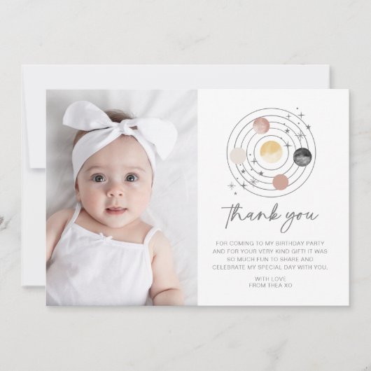 First Trip のまわりに The Sun Thank 招待状 (正面)