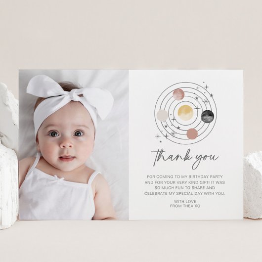 First Trip のまわりに The Sun Thank 招待状