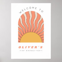 First Trip のまわりに the Sun Welcome Sign Poster